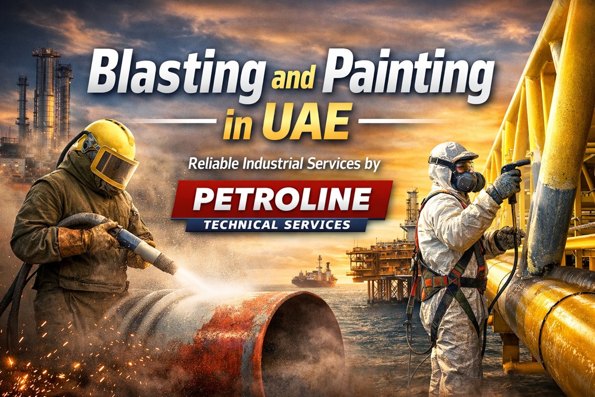 Industrial blasting and painting services in UAE by Petroline Technical Services