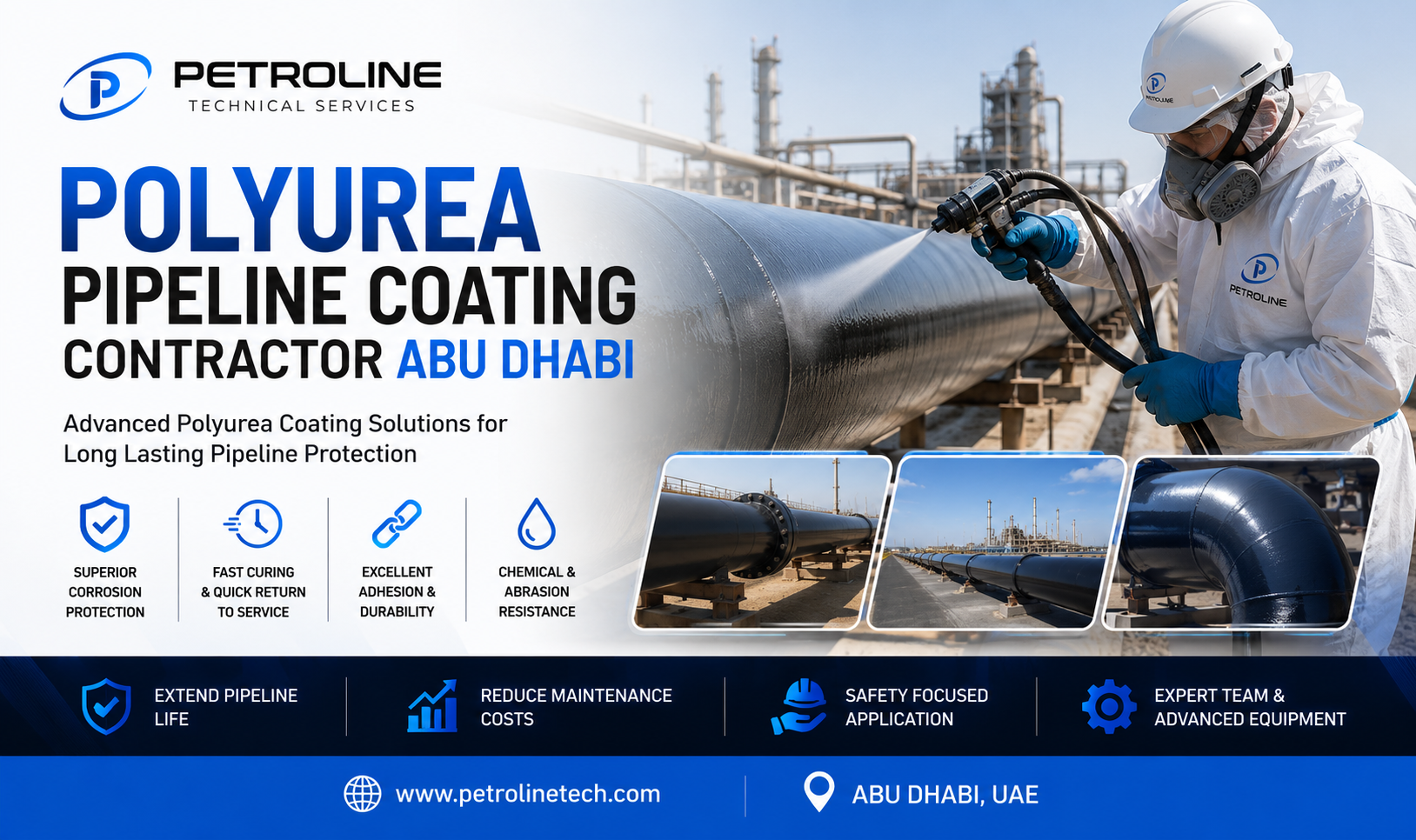 Polyurea Pipeline Coating Contractor Abu Dhabi for Industrial Pipeline Protection