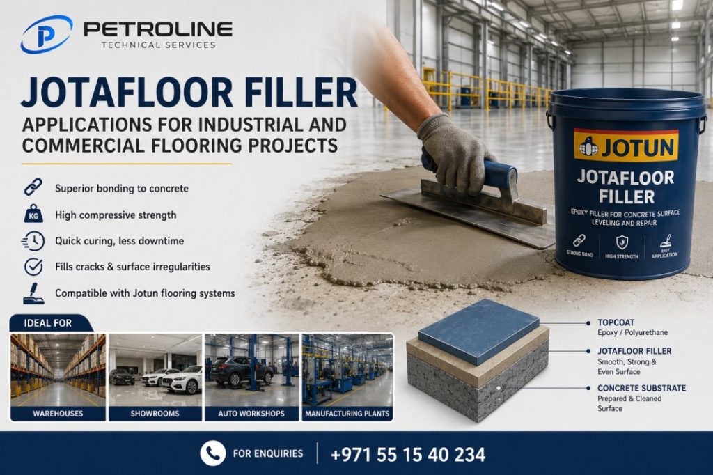 Jotafloor filler for industrial and commercial flooring projects
